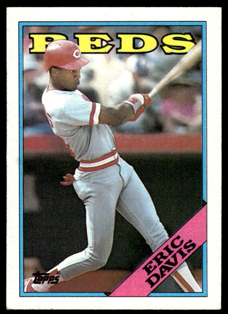1988 Topps Eric Davis Baseball Card Cincinnati Reds #150