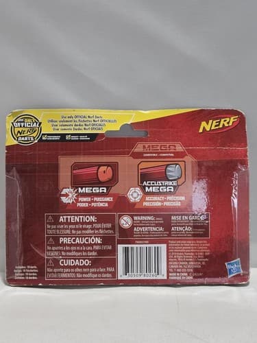 Nerf N-Strike Mega Dart Refill 10 Pack Official Foam Darts New Sealed #O14o - Thumbnail 2