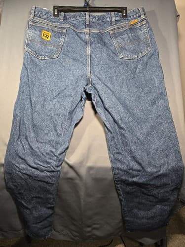 Wrangler FR Riggs Workwear Men's Blue Flame Resistant Jeans Size 44x34 #S99s - Thumbnail 3