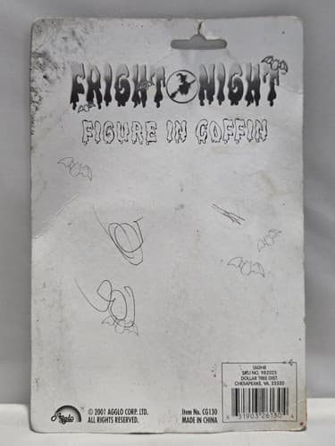 Fright Night Figure in Coffin Key Clip Dracula Vampire Agglo 2001 #O13o - Thumbnail 2