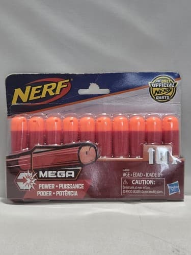 Nerf N-Strike Mega Dart Refill 10 Pack Official Foam Darts New Sealed #O14o