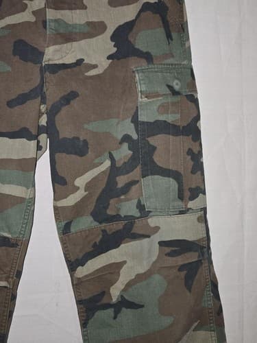 US Army BDU Combat Trousers Woodland Camo Pants Medium Long 8415-01-004-4717 VGC - Thumbnail 3