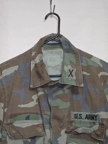 US Army BDU Jacket Woodland Camo Ripstop Coat Mens Large Long Hot Weather VGC - Thumbnail 4