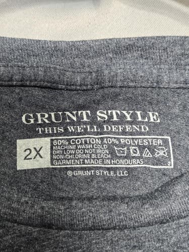 Grunt Style "Grumpy Old Vet" Men's Heather Gray Graphic Tee Size 2XL #S75t - Thumbnail 7
