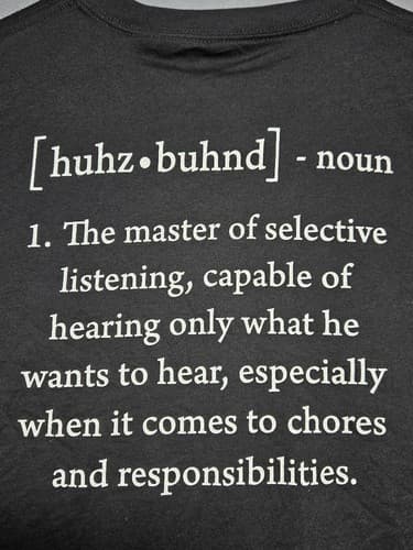 Grunt Style Men's Size 2XL Black Husband Definition Graphic T-Shirt #S52t - Thumbnail 6