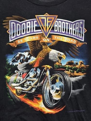 The Doobie Brothers 25 Years on the Road Graphic T-Shirt Men's Size XL #S72t - Thumbnail 5