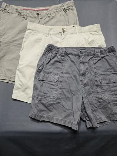 Lot of 3 Men's Casual & Cargo Shorts Mixed Brands Size 38 #S25d