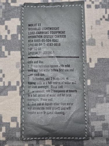 US Military MOLLE II ACU Camo Hydration System Pack Carrier 3L 100oz #T59p - Thumbnail 4
