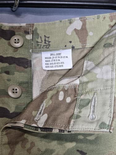 US Military Issue OCP Camouflage Uniform Trousers Pants Small Short GI #T54h - Thumbnail 3