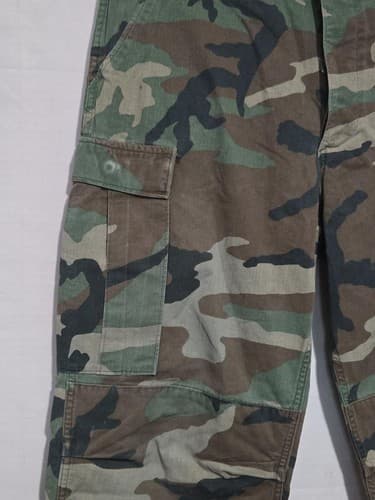 US Army BDU Combat Trousers Woodland Camo Pants Medium Long 8415-01-004-4717 VGC - Thumbnail 2