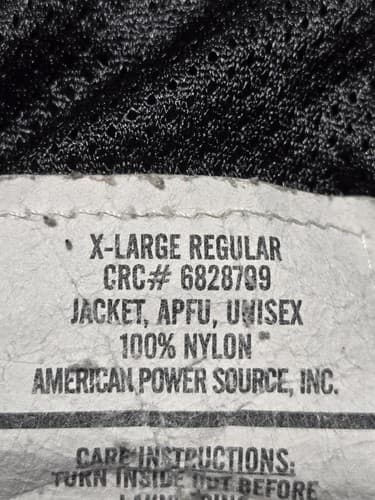 US Army APFU Fitness Training Jacket Black & Gold Men's Size XL Regular XLR R31s - Thumbnail 7
