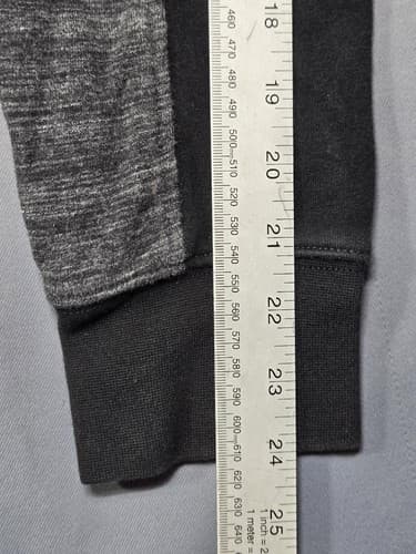 American Eagle Outfitters Heather Gray Colorblock Knit Hoodie Men's Small #S52t - Thumbnail 9