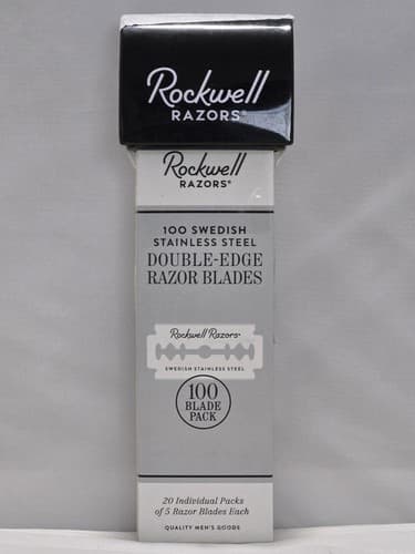 Rockwell Swedish Steel Double Edge Safety Razor Blades 100 Pack w/ Dispenser - Thumbnail 3
