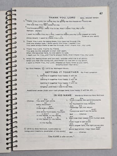 Songs: YoHann Anderson Songs and Creations Vintage 1976 Songbook Sheet #DC64 - Thumbnail 4