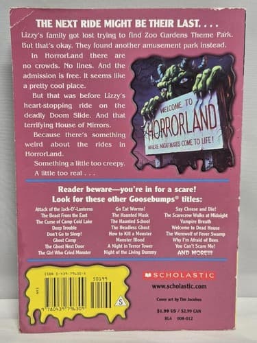 Goosebumps: One Day at HorrorLand by R. L. Stine Vintage 1994 Paperback #16 DC64 - Thumbnail 3