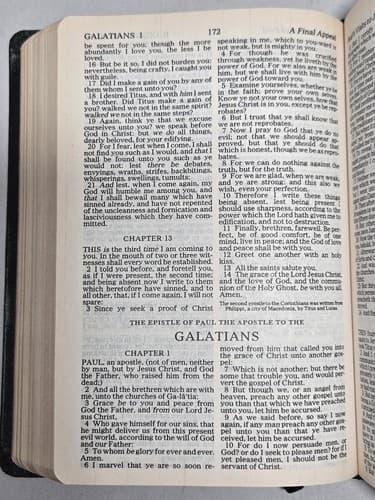 NKJV Holy Bible Words of Christ in Red Thomas Nelson 594 Black Leatherette 1996 - Thumbnail 6
