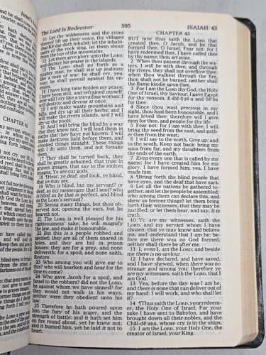 NKJV Holy Bible Words of Christ in Red Thomas Nelson 594 Black Leatherette 1996 - Thumbnail 5