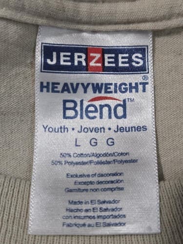Jerzees Heavyweight Blend Youth Large Tan Combat Medic Army Graphic T-Shirt - Thumbnail 3