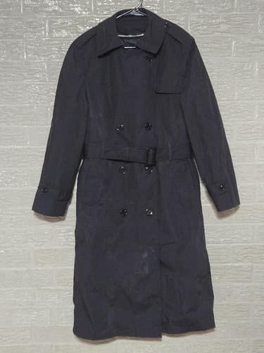 DLA Garrison Collection Black Polyester Trench Coat Size: (10L) #H77h