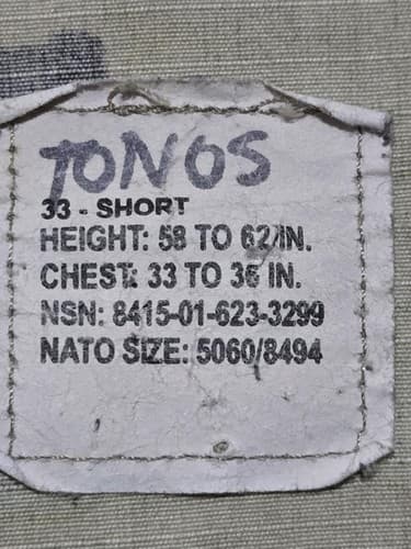 OCP Multicam Jacket 33/Short NSN:8415-01-623-3299 #H85h - Thumbnail 7