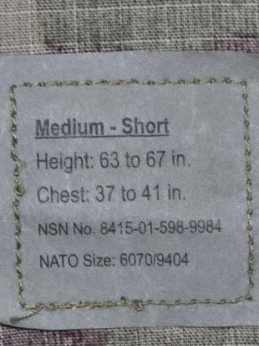 FRACU Multicam Jacket Medium/Short NSN:8415-01-598-9984 #H67h - Thumbnail 7