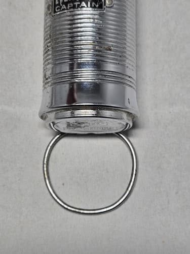 Vintage Eveready Captain Chrome Ribbed Metal 2D Flashlight #T58p - Thumbnail 4