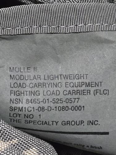 Molle ll Fighting Load Carrier Tactical Vest NSN:8465-01-525-0577 #F48f - Thumbnail 3