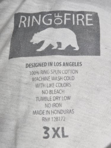 Ring of Fire Men's Size 3XL White Anime Panel Graphic Print T-Shirt #T40k - Thumbnail 7