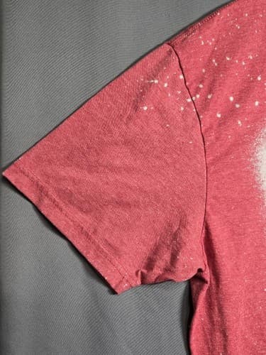 Gildan Softstyle Men's Size Large Red Bleached Graphic Snack T-Shirt #T37h - Thumbnail 3