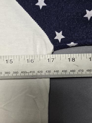 Women's Size Medium Patriotic Deer Glitter Graphic Raglan 3/4 Sleeve Shirt #T38h - Thumbnail 8