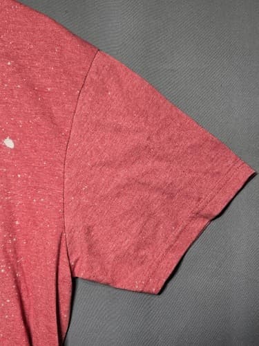 Gildan Softstyle Men's Size Large Red Bleached Graphic Snack T-Shirt #T37h - Thumbnail 4