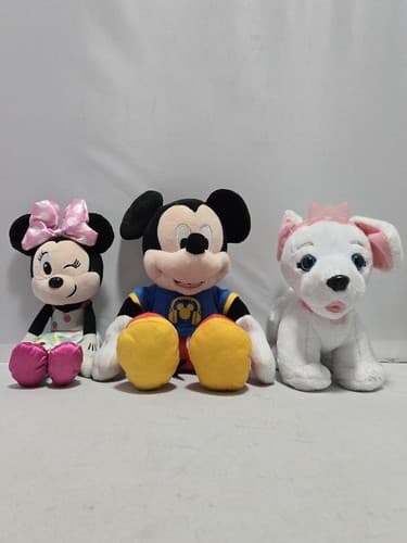 3 Pack Disney Plush Toys Mickey Mouse / Disney Characters #H36h