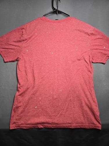Gildan Softstyle Men's Size Large Red Bleached Graphic Snack T-Shirt #T37h - Thumbnail 6