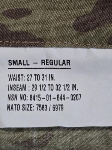 USGI FRACU Combat Pants Multicam FR Knee Pad Slots Army New w/ Tags - Thumbnail 3