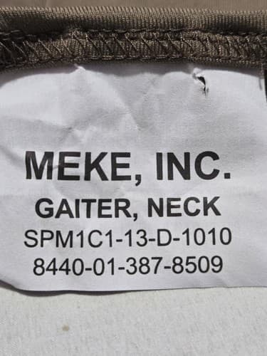 Gaiter Neck Coyote Brown NSN: 8440-01-387-8509 #F61f - Thumbnail 6