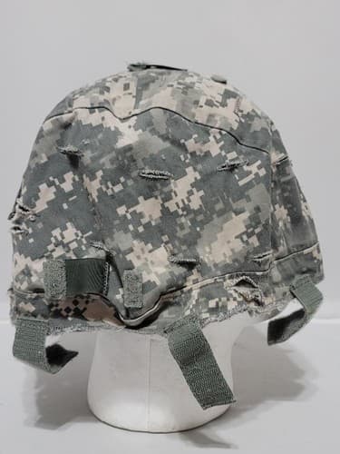 US Army ACU Camouflage Combat Helmet Cover Size Medium/Large #33t - Thumbnail 2