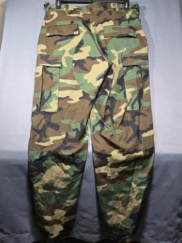 USGI Military Woodland Camo BDU Cargo Trousers Medium Long 8415-01-184-1352 T82t - Thumbnail 5