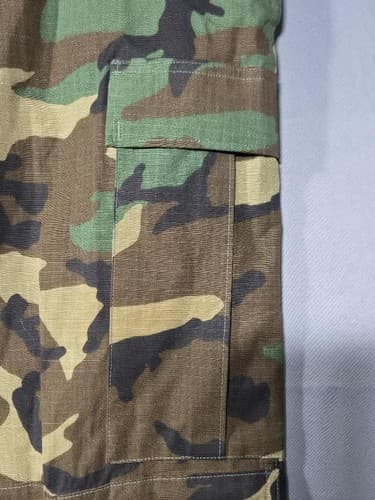 USGI Military Woodland Camo BDU Cargo Trousers Medium Long 8415-01-184-1352 T82t - Thumbnail 3