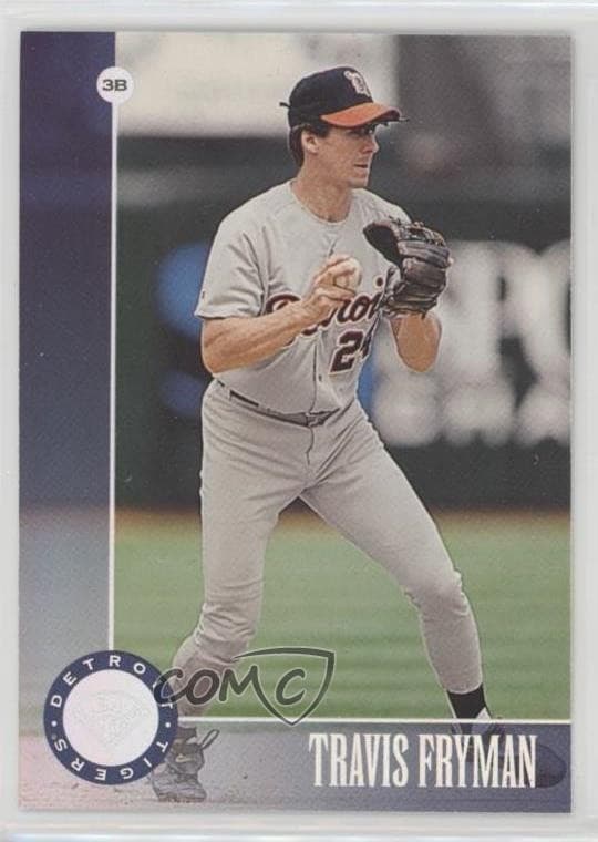 1996 Leaf Silver Travis Fryman #68 Detroit Tigers MLB Baseball Card M1 - Thumbnail 2