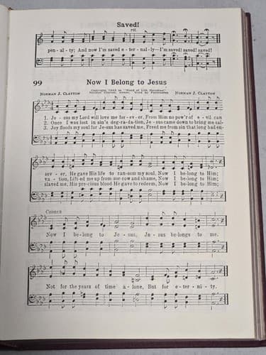 All-American Church Hymnal - Vintage Religious Music Songbook - Hardcover #S68s - Thumbnail 4