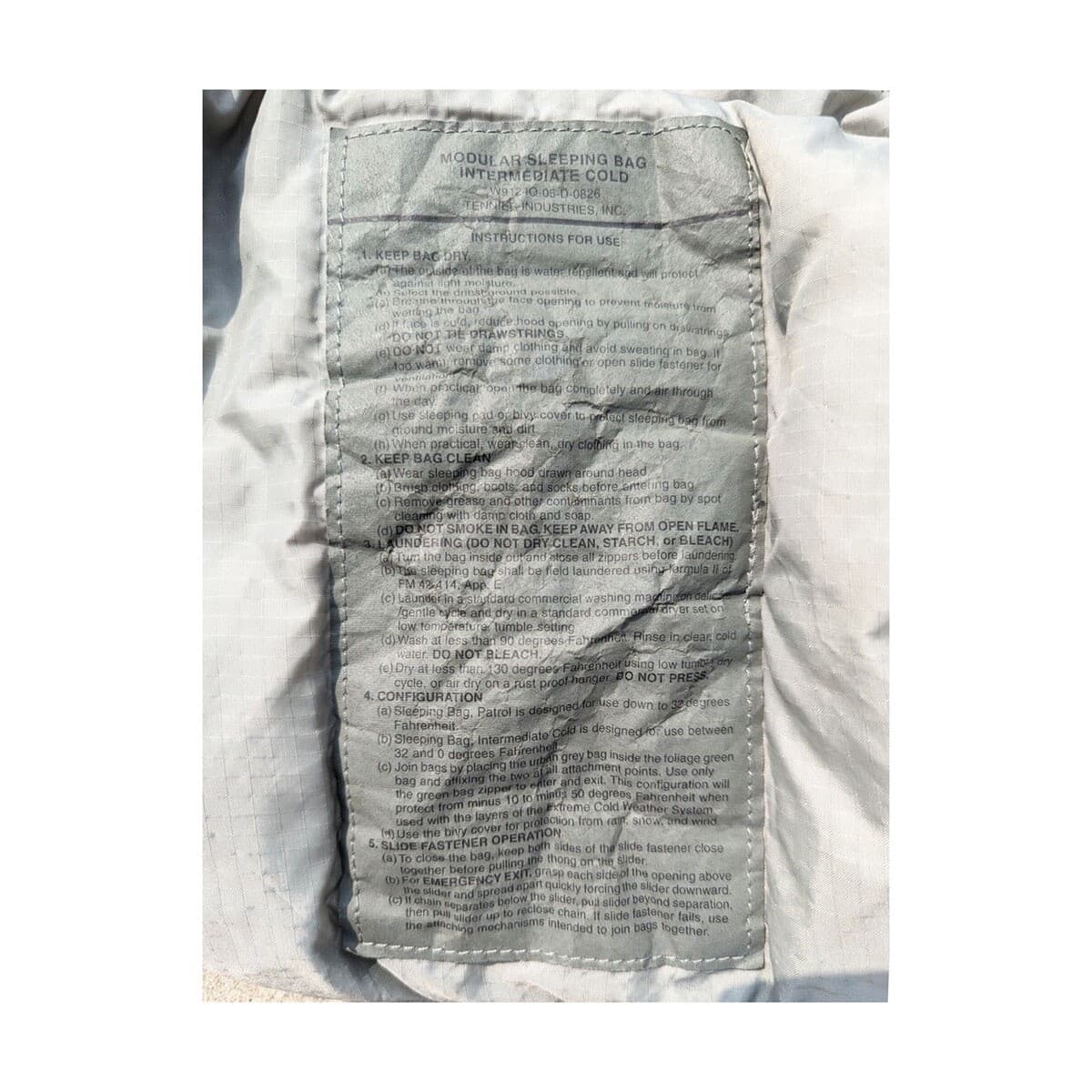 Intermediate Cold Weather Sleeping Bag Cold Weather - Gray - Thumbnail 3