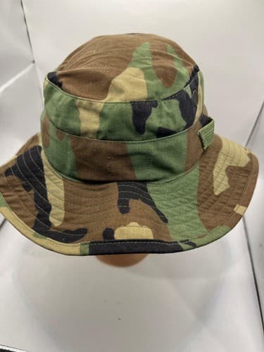 Vintage US Military ERDL Woodland Boonie Hat Type III Small 6 3/4 Modified - Thumbnail 2