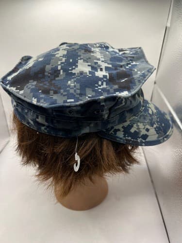 US Navy NWU Type I Blue Digital Camo Patrol Cap Hat Small 6 3/4 - Thumbnail 5