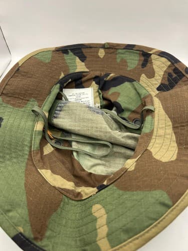 Vintage US Military ERDL Woodland Boonie Hat Type III Small 6 3/4 Modified - Thumbnail 6