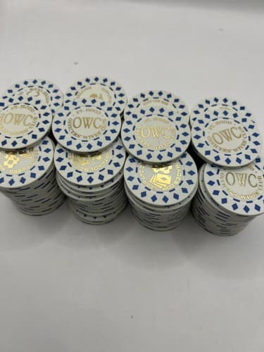 Lot of 100 Poker Chips Officers Wives Club Fort Hood Texas Casino Style