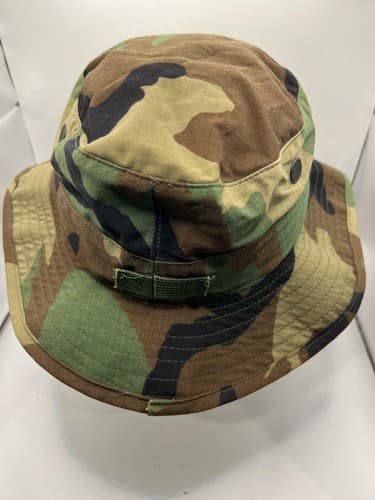Vintage US Military ERDL Woodland Boonie Hat Type III Small 6 3/4 Modified - Thumbnail 4