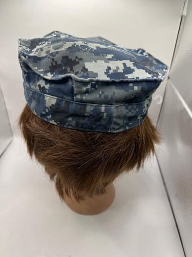 US Navy NWU Type I Blue Digital Camo Patrol Cap Hat Small 6 3/4 - Thumbnail 4