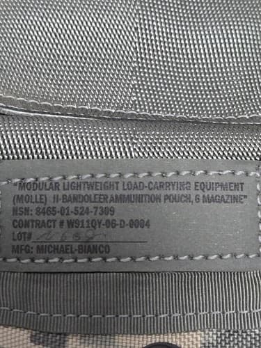 ACU Digital Ammunition Bandoleer NSN:8465-01-524-7309 #F67f - Thumbnail 3
