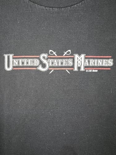 7.62 Design US Marines Power & Glory T Shirt Large Black Military Graphic Tee - Thumbnail 3