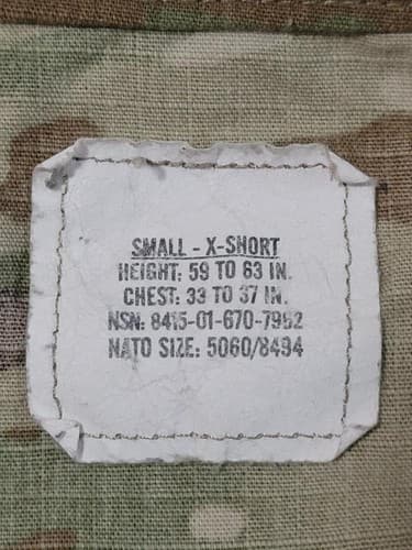 IHWCU Multicam Jacket Small/X-Short 8415-01-670-7952 #B43b - Thumbnail 7